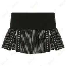 petite black plain short skirt